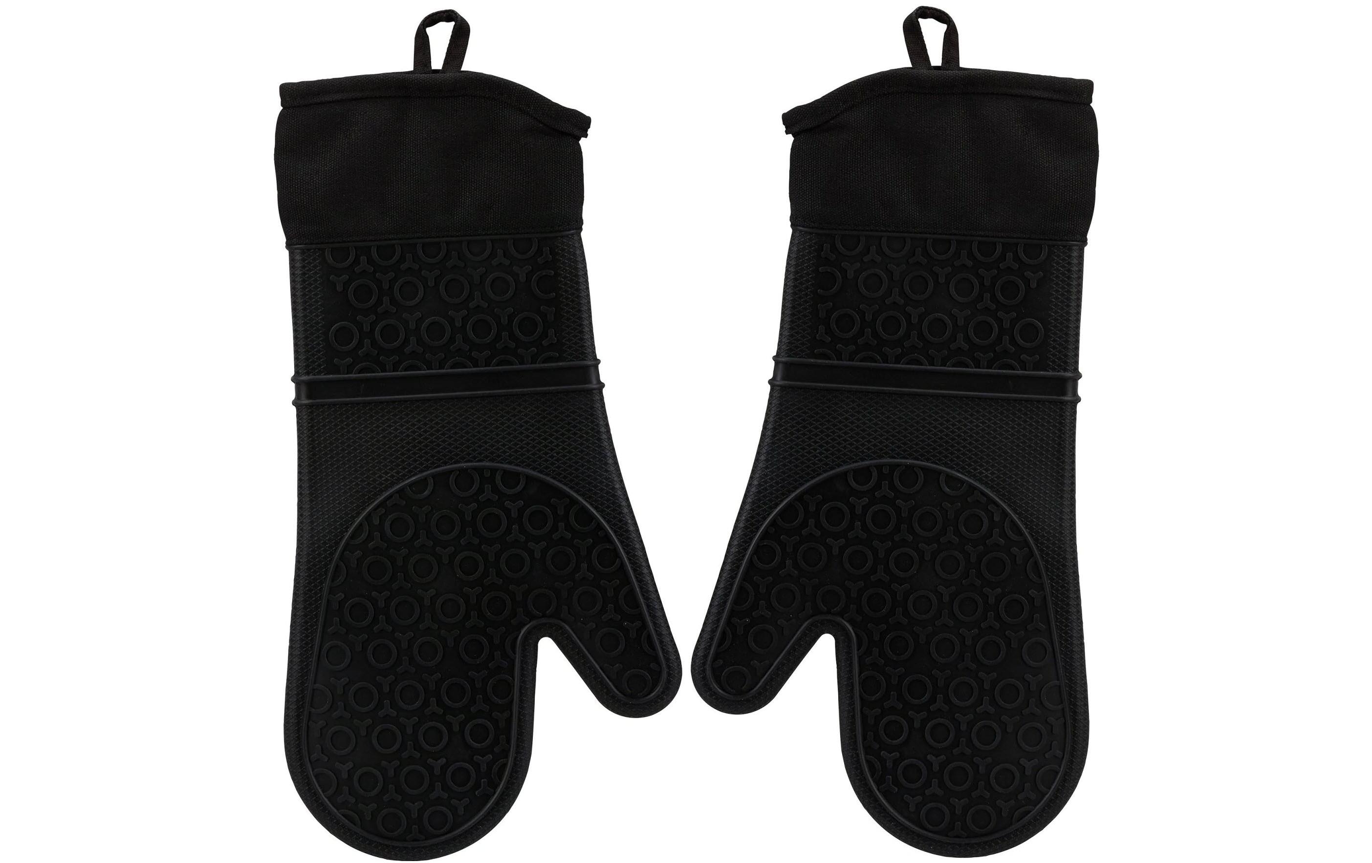 Topflappen SchwarzOfenhandschuhe aus Silikon