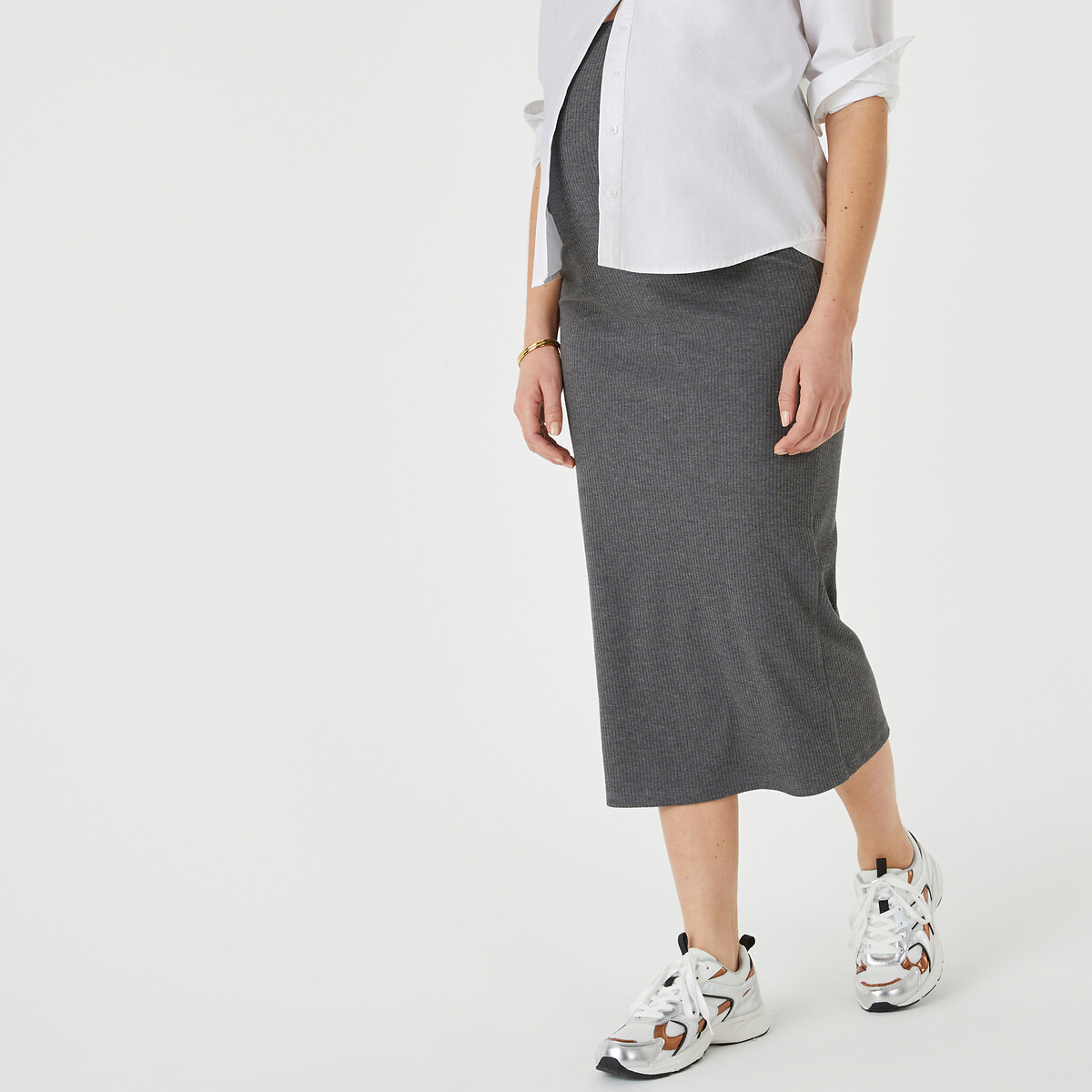 LA REDOUTE COLLECTIONS<br>Saia lápis para gestantes, comprimento midi 3/4