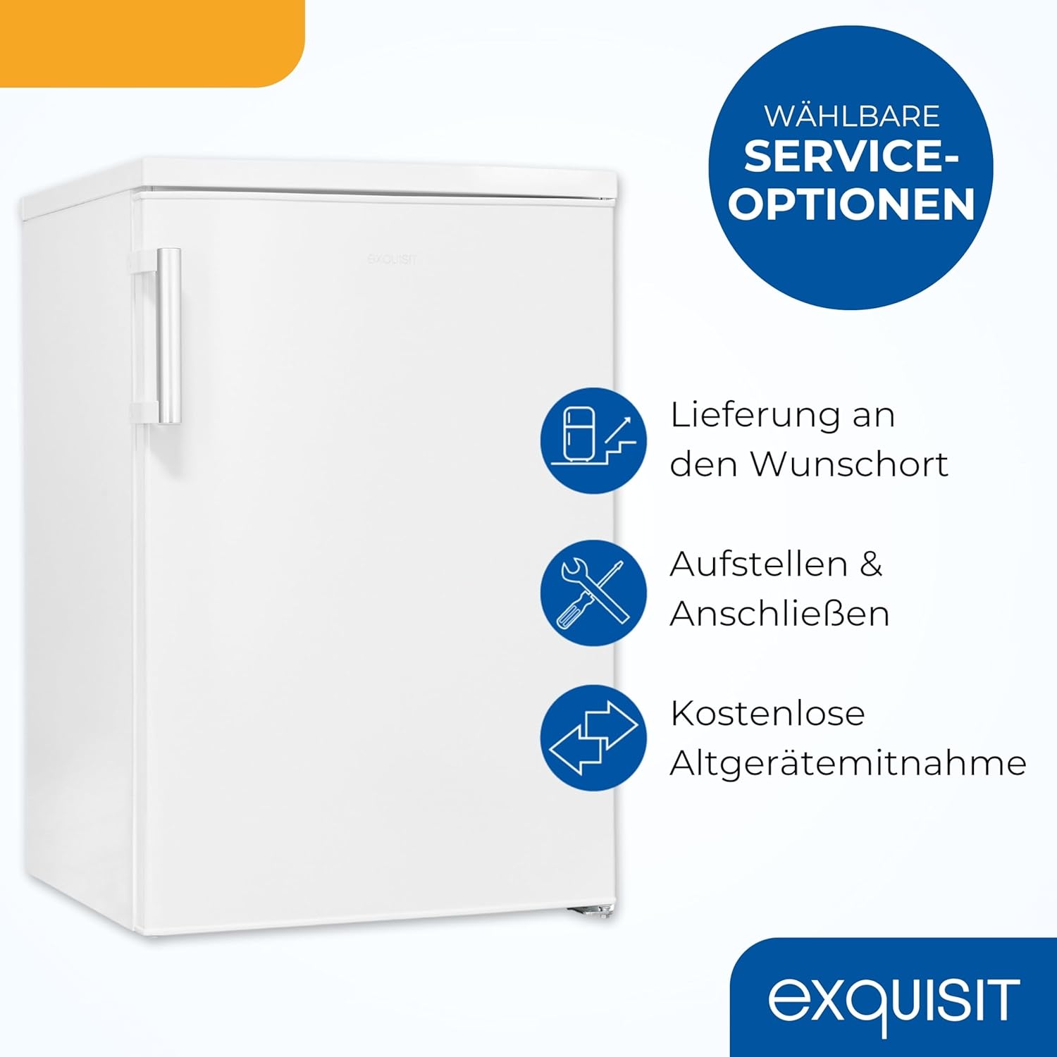 Exquisit Kühlschrank | 133 l Nutzinhalt, Energieklasse C, 37 dB(A) | kompakt, LED-Innenbeleuchtung, verstellbare Glasablagen, Gemüseschublade, manuelle Temperaturregelung | KS516-V-H-010C weiss