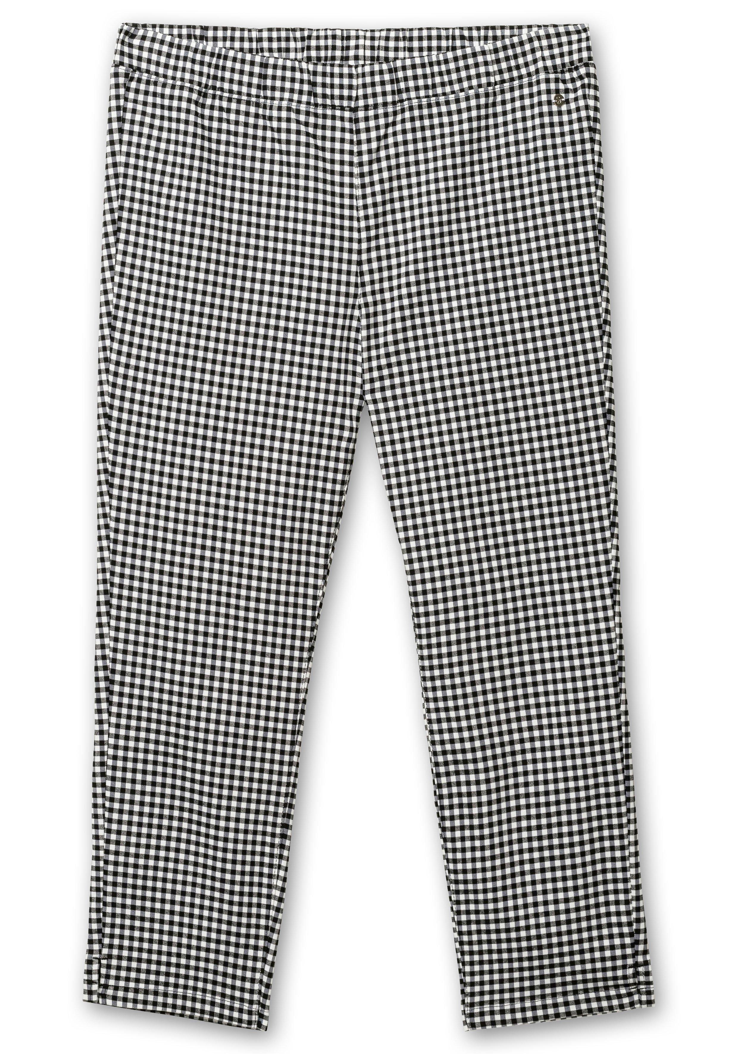 Schmale Bengalin-Hose in Anklelänge, mit Karomuster