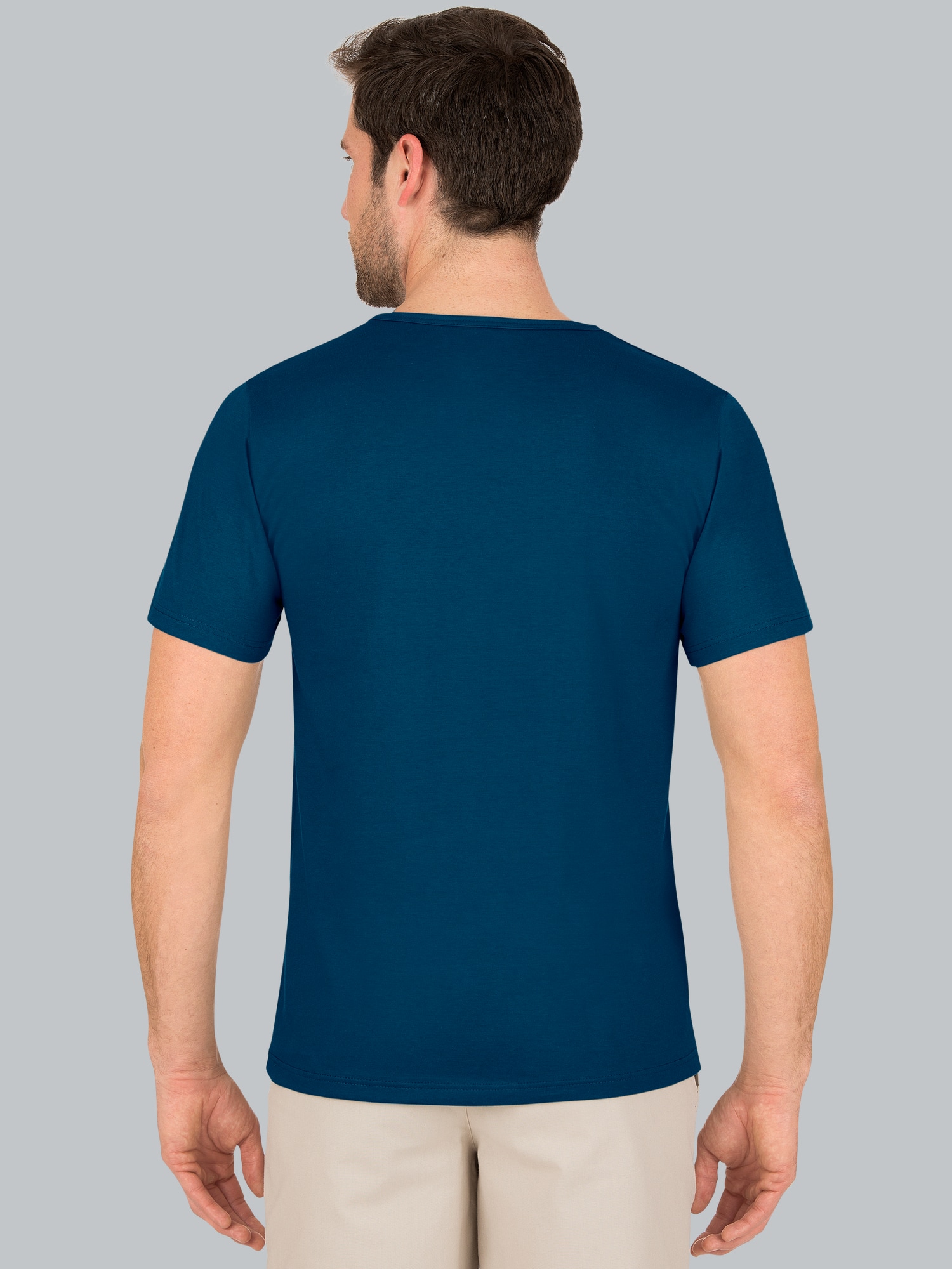 V-Shirt aus 100% Biobaumwolle Saphir-C2C
