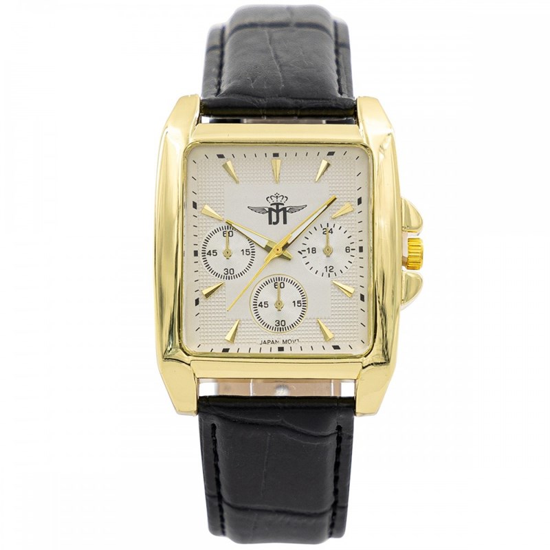 Montre Homme M. JOHN bracelet Cuir Noir