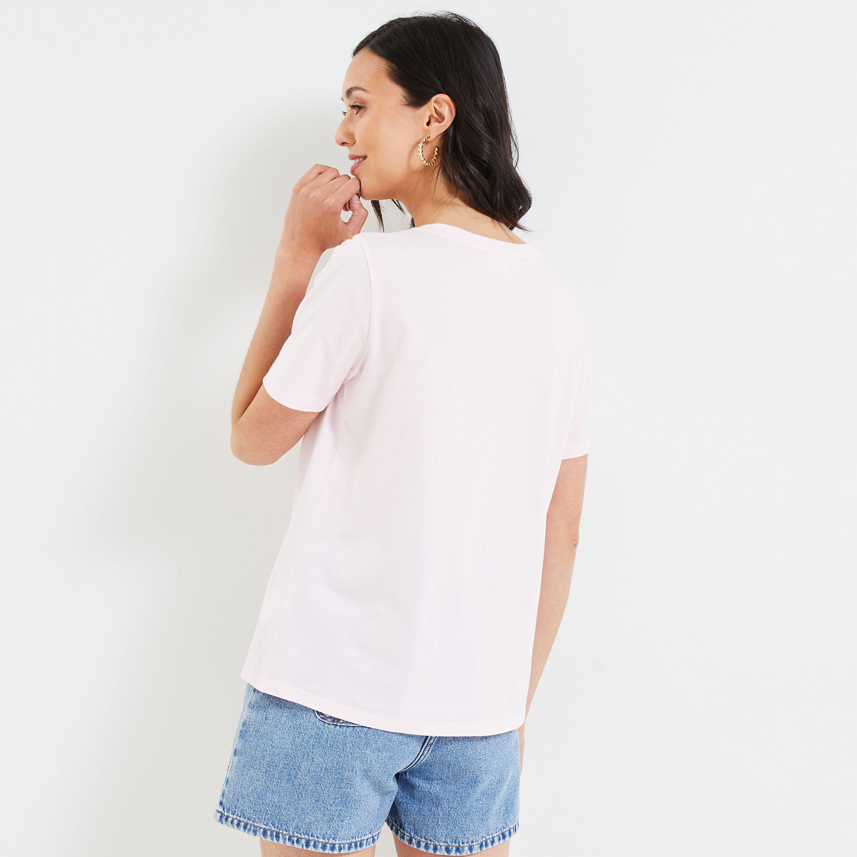 T-shirt à message femme - ROSE PALE