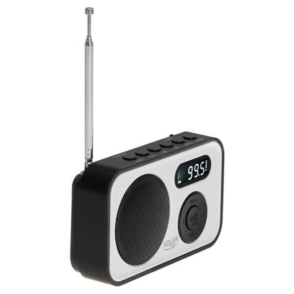Adler FM-radio med PPL og LCD-display