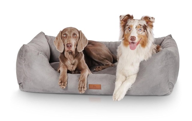 Knuffelwuff Tierbett »Dreamline grau Gr.M-L« Plüsch