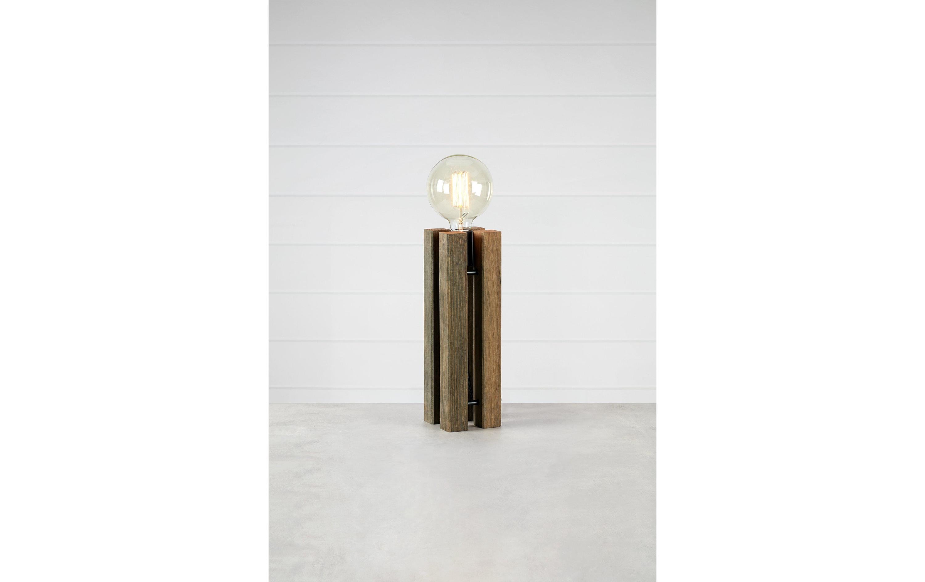 Tischleuchte Lodge 36 cmTischlampe aus gebeiztem Holz