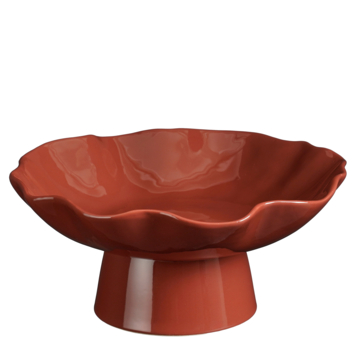 Decoratie schaal rood - h15,5xd34,5cm