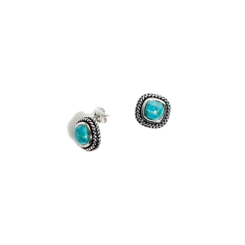 Boucles d'oreilles argent massif et pierre naturelle