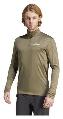 Maillot manches longues 1/2 zip adidas Terrex Multi Khaki Homme