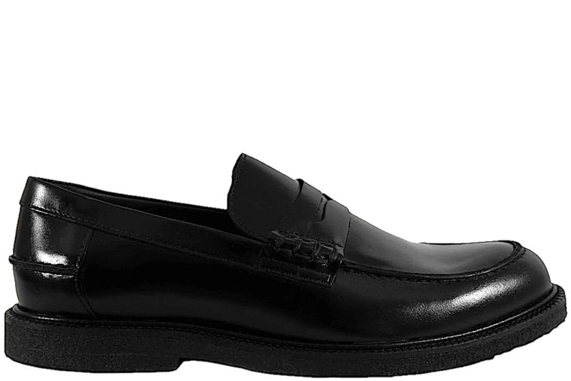 ANGULUS LOAFERS I SORT GLAT SKIND