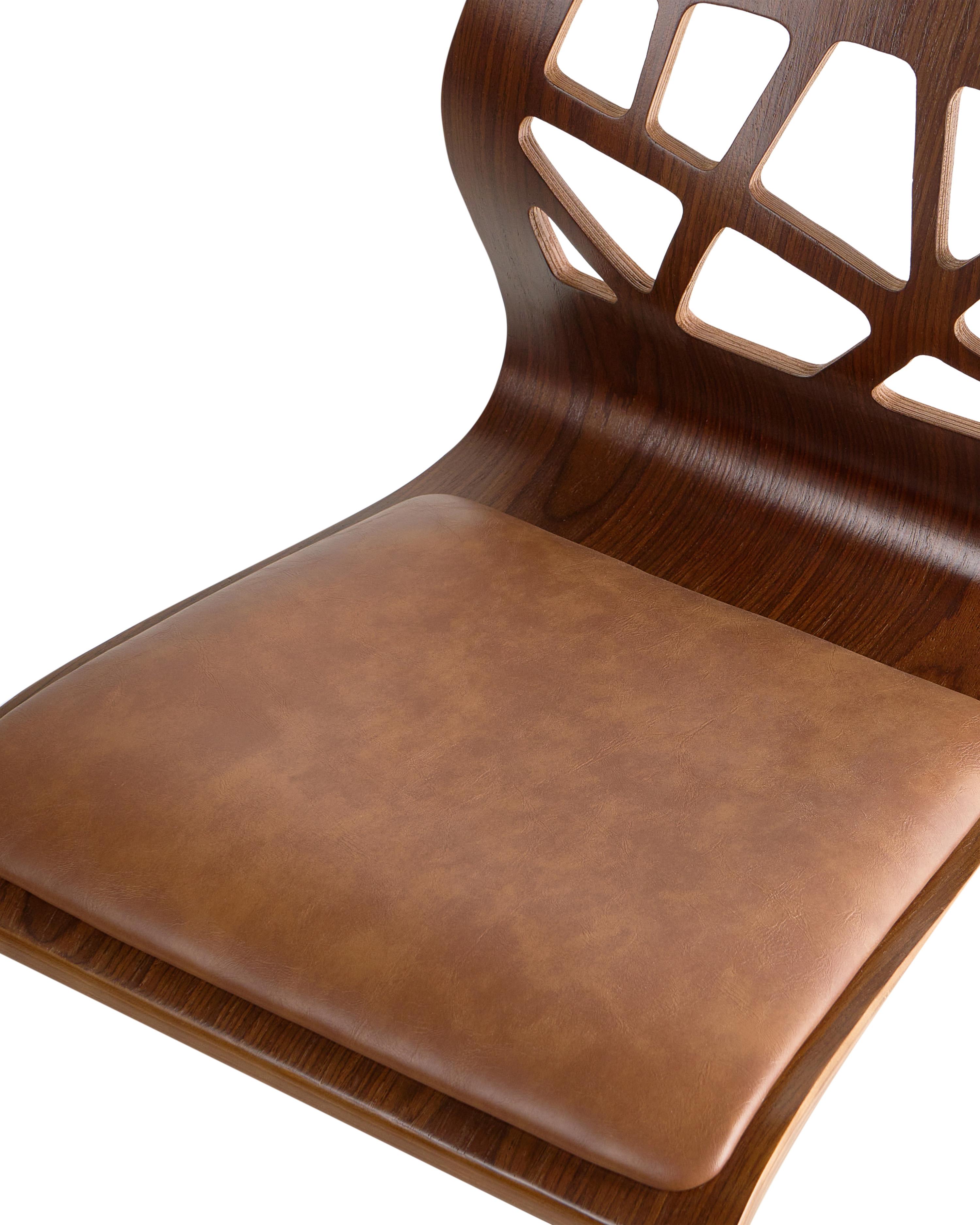 Set van 2 barstoelen PETERSBURG Kunstleer Bruin/zilver