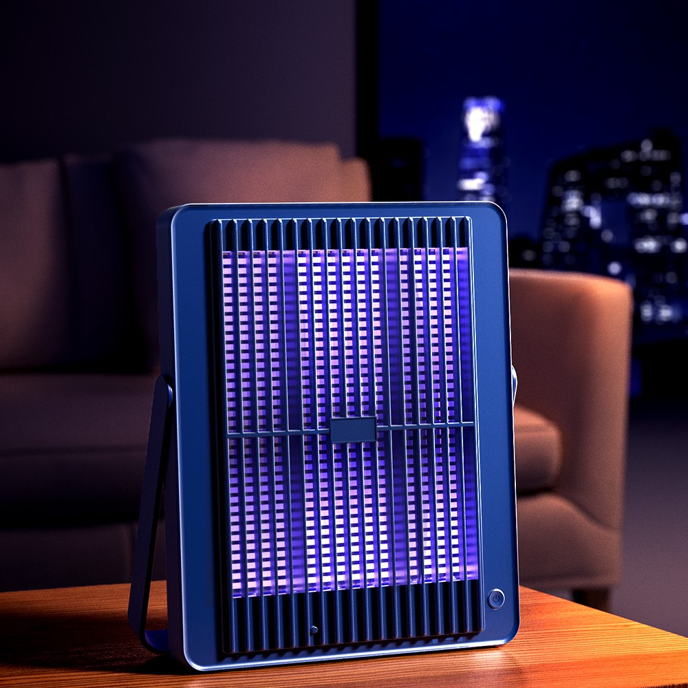 (29x24cm) Elektrische USB Photokatalyse Anti Moskito Insekten Lampe Wiederaufladbare Mücken Falle - Weiss