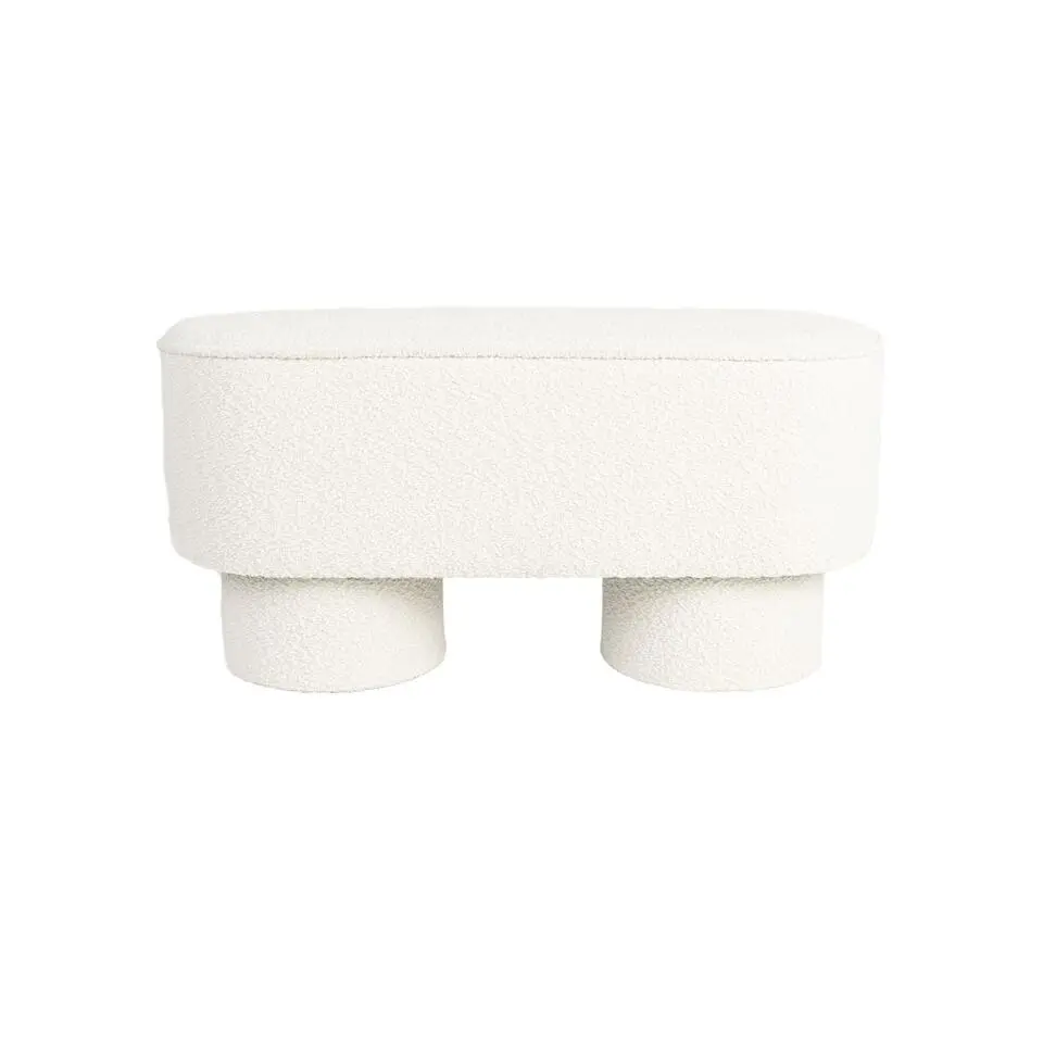 Housecraft Marcos Bankje Bouclé Wit