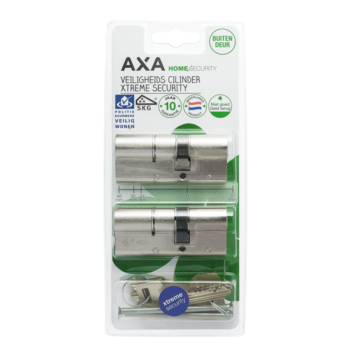 AXA veiligheidscilinder xtreme 30-45mm SKG*** gelijksluitend 2 stuks