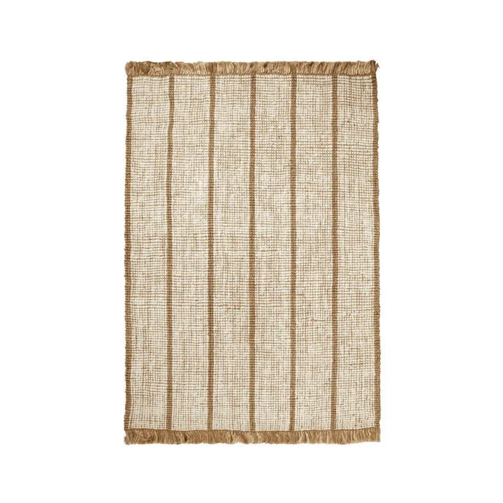 Ferm Living - Athens Stripes Teppich, 170 x 240 cm, natur / off-white