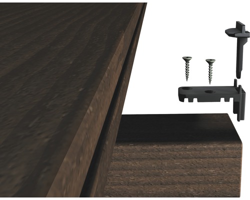 Konsta Terrastart inclusief RVS schroeven voor hout/WPC of aluminium onderconstructie. Verpakking = 20 stuks.