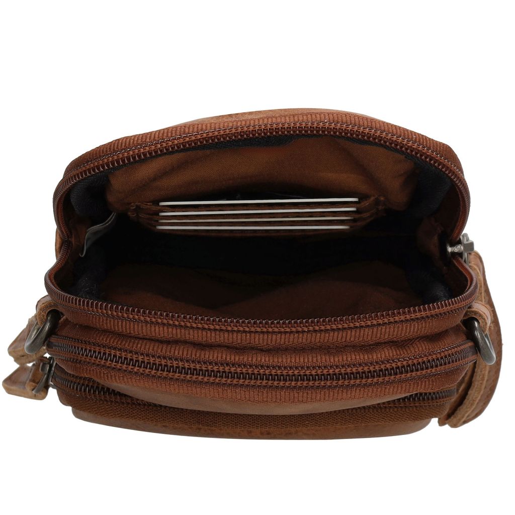 Hide & Stitches Paint Rock Telefoontasje Cognac