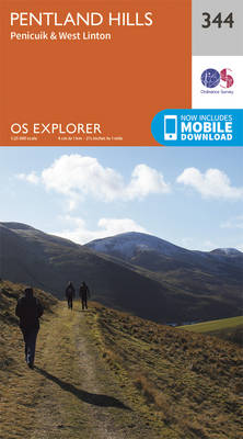 Pentland Hills - OS Explorer Map 344 (Sheet map, folded)