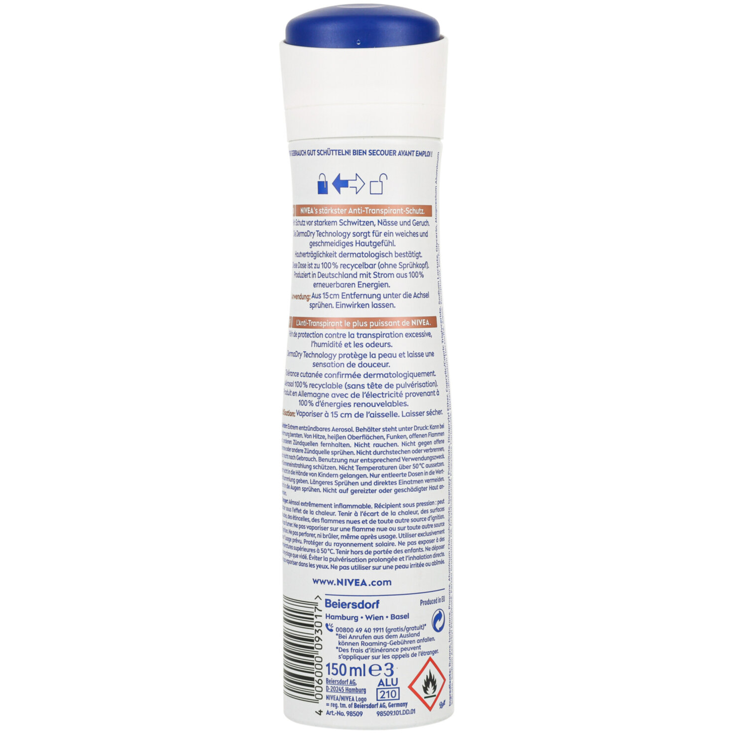 NIVEA Derma Dry Control Maximum Deo Spray Female (150 ml)