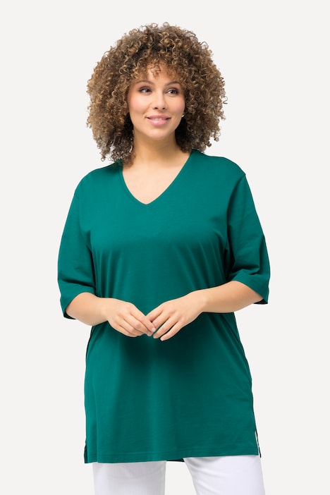 T-Shirt, V-Ausschnitt, Relaxed, Halbarm