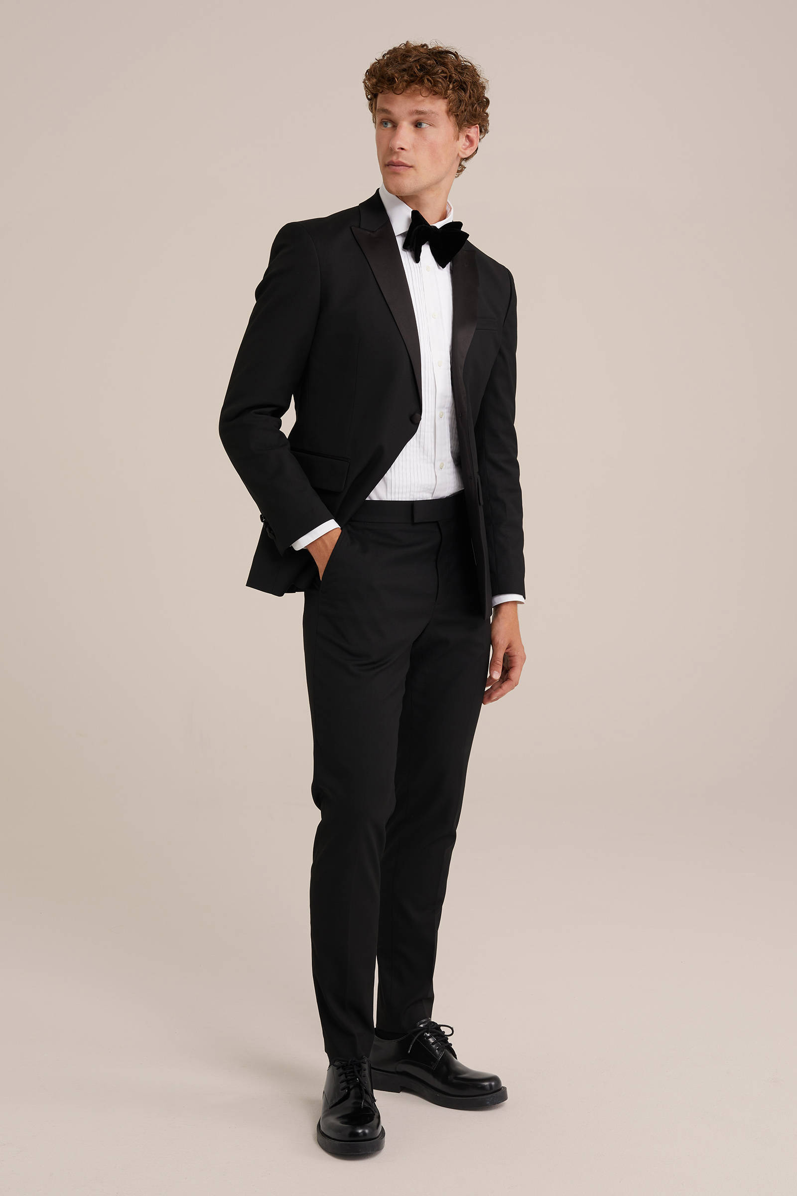 WE Fashion slim pantalon zwart