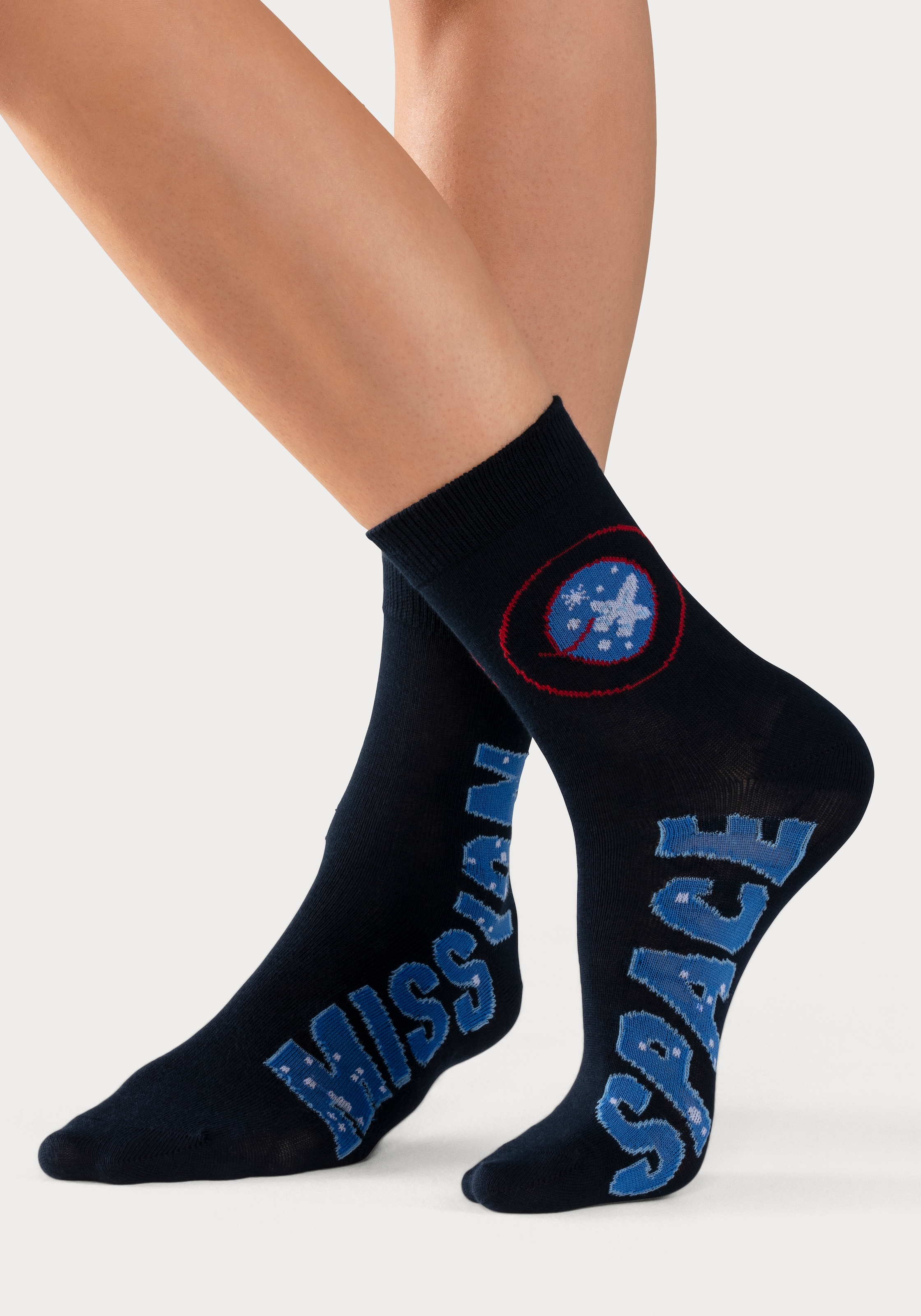 H.I.S Socken Packung, 4 Stk. tlg. mit eingestrickten Motiven