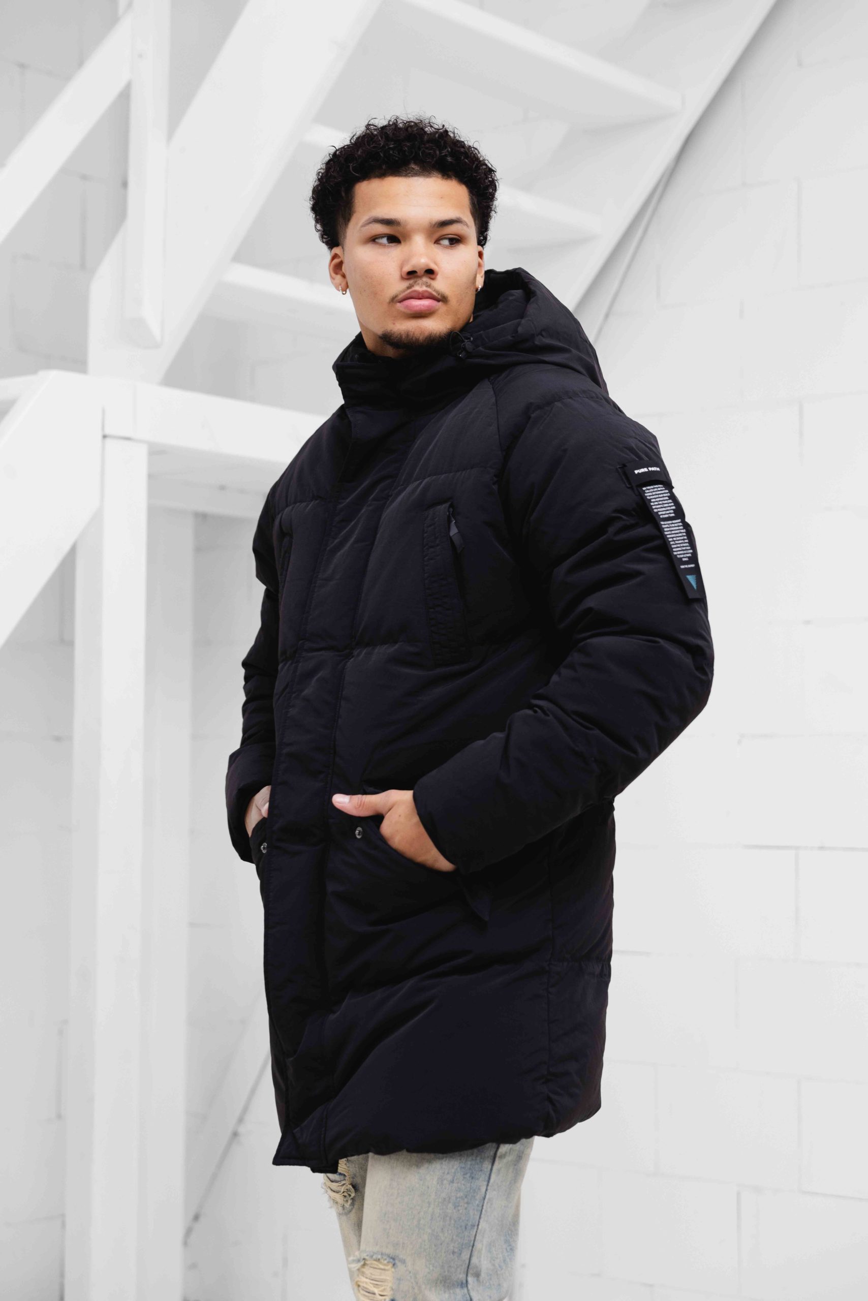 Pure Path Activewear Parka Winterjas Heren Zwart