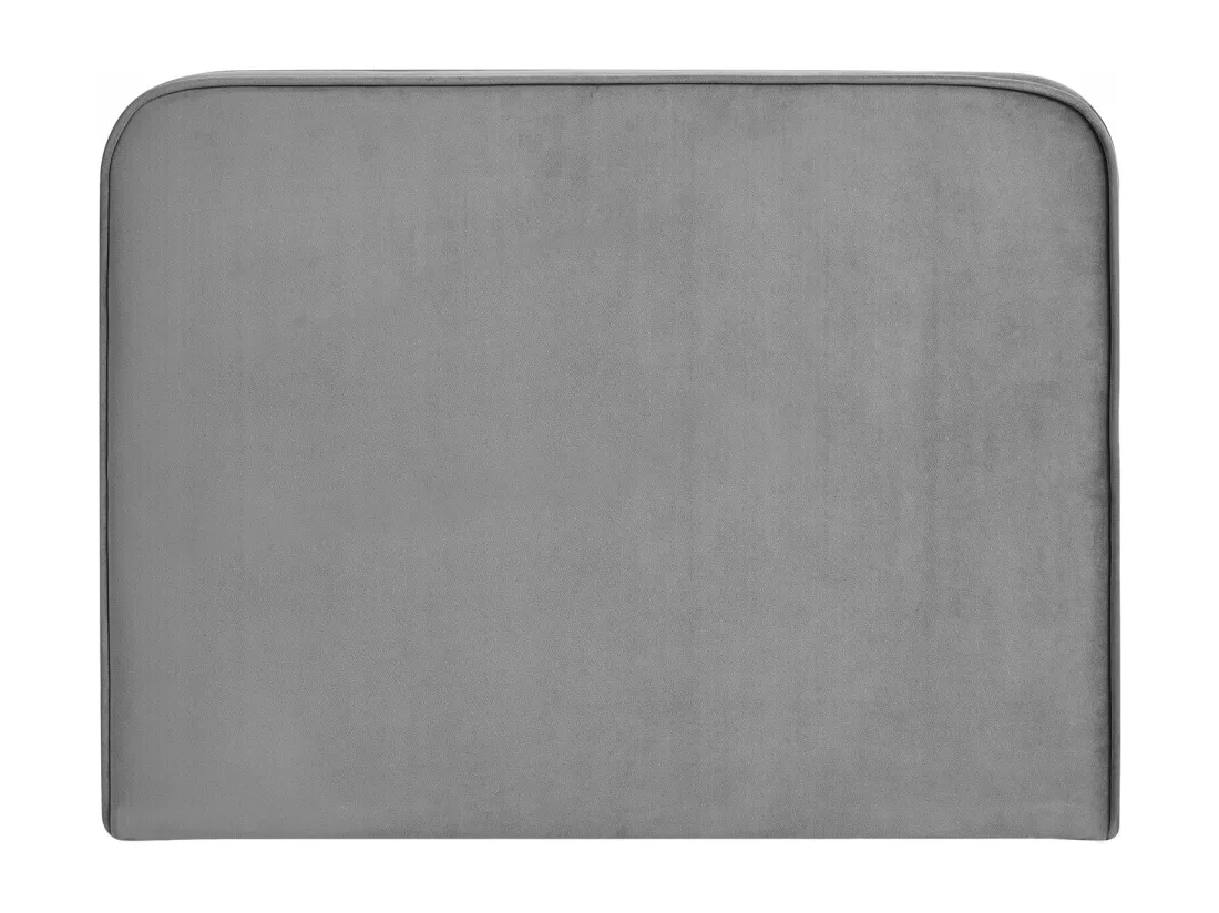 Tête de lit LUNAR 90, En tissu rembourré, Fixation murale Design arrondi moderne, Pour lit 90 cm ou moins, Gris