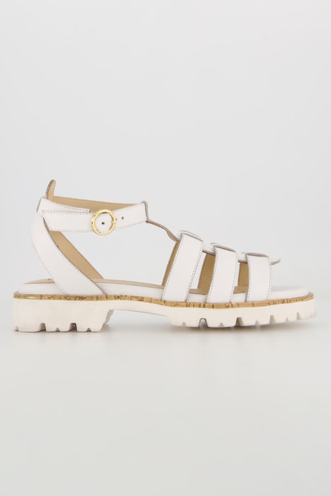 Leder-Sandalen, Flechtriemen, Weite H
