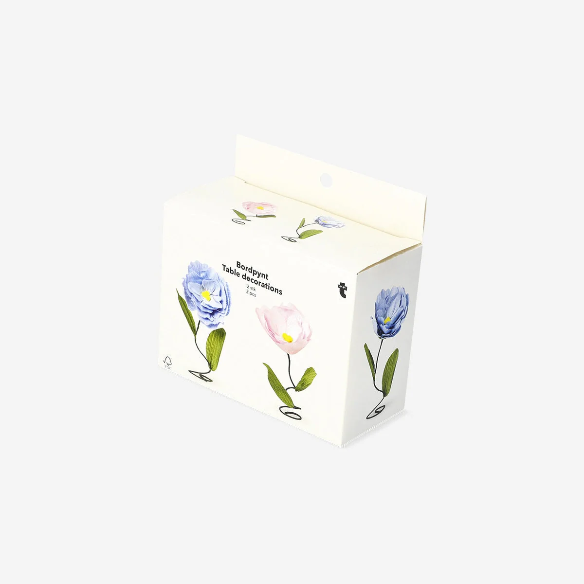 Borddekorationer med sommerblomster - 2 stk.