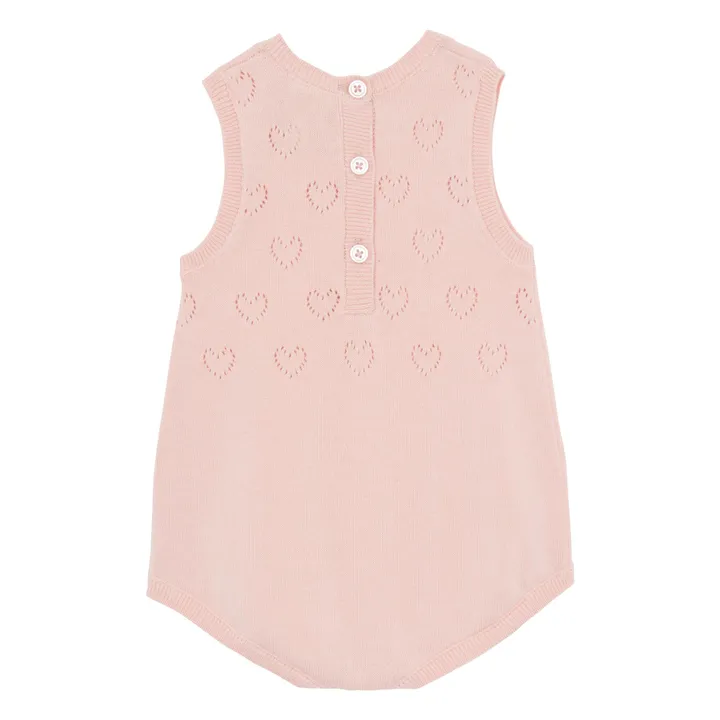 Bonton Barboteuse Milk Ajourée | Rose pâle