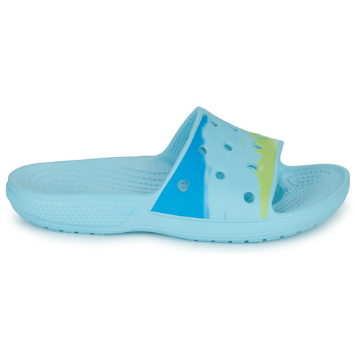 Crocs - CLASSIC CROCS OMBRE SLIDE - Bleu / Vert