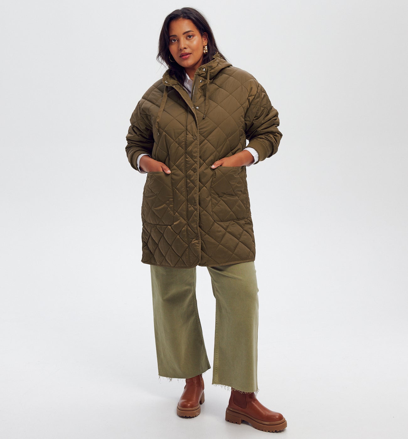 Parka matelassée Femme - Kaki