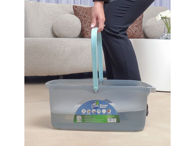 CreaClean Putzeimer EasyProp 10 l, Grau Wisch und Putzeimer