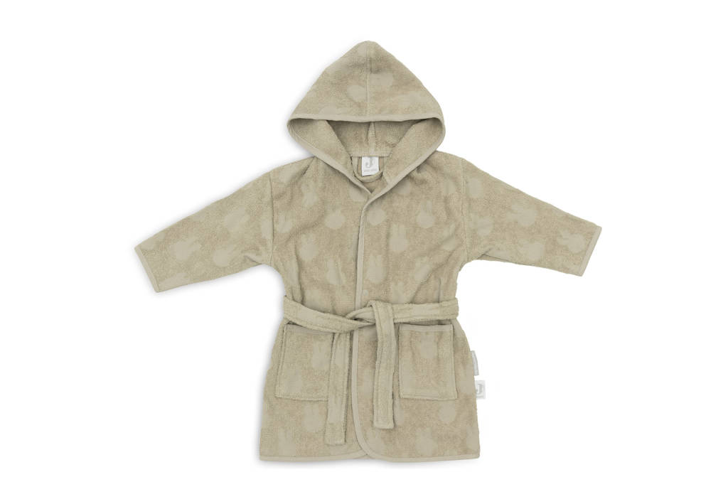 Jollein badstof badjas Miffy Jacquard Olive Green