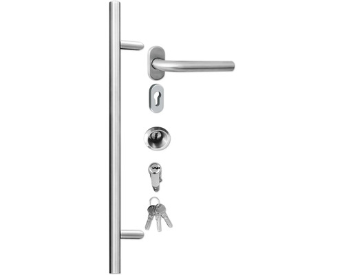Voordeur aluminium/PVC Smart A08 2.0 RC2 wit 1000 x 2100 links incl. montageset, stanggreep, profielcilinder incl. 3 sleutels