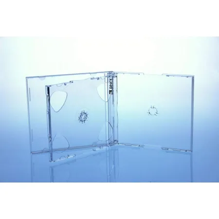 Sauerwald CD/DVD Jewelcase 3fach 3er / Hüllen für 3 Disc / glasklar/transparent, 25 Stück