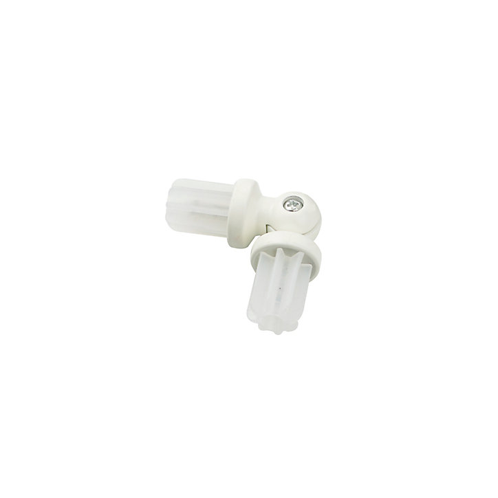 Raccord coudé pour barre à rideau Anafi GoodHome ⌀19 mm blanc