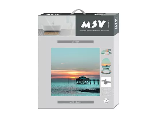 Abattant wc MDF SUNSET - Charnières Inox MSV