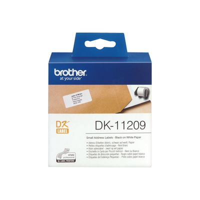 Brother DK-11209 - Ruban d'étiquettes auto-adhésives - 1 rouleau de 800 étiquettes (29 x 62 mm) - fond blanc écriture noire