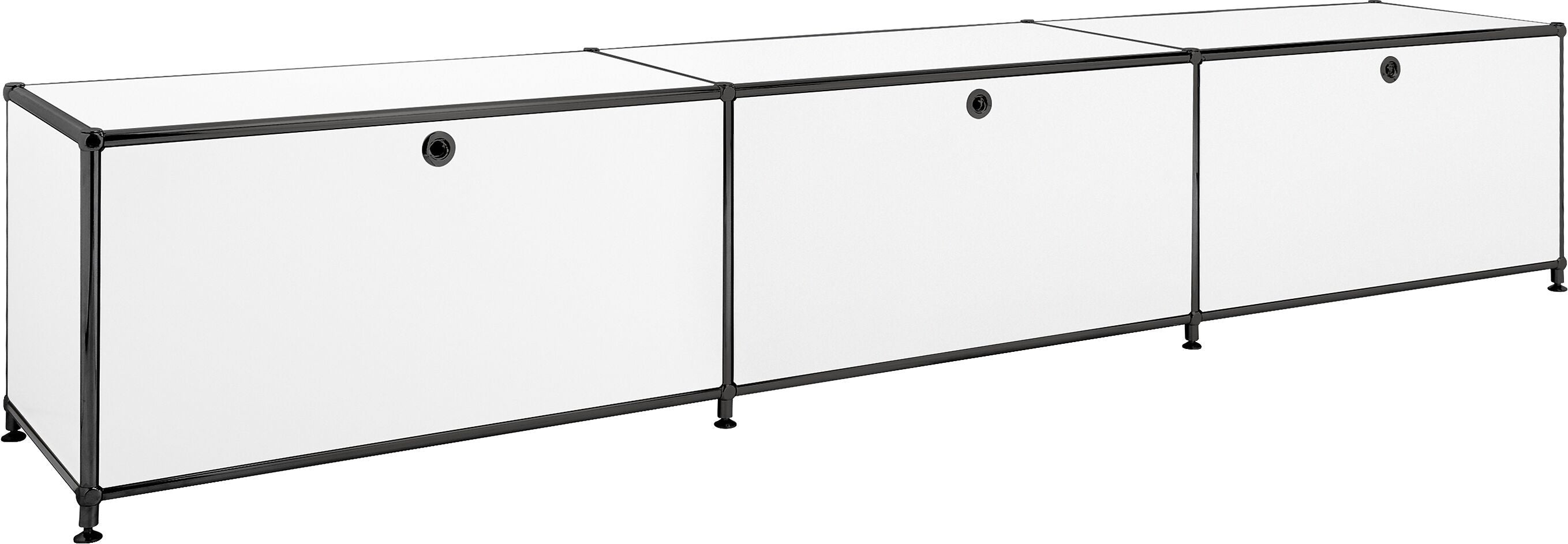 FLEXCUBE Lowboard - Weiss / B: 228.0 cm x T: 40.0 cm x H: 43.0 cm