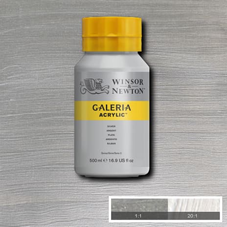 Galeria akrylmaling 500 ml - Silver