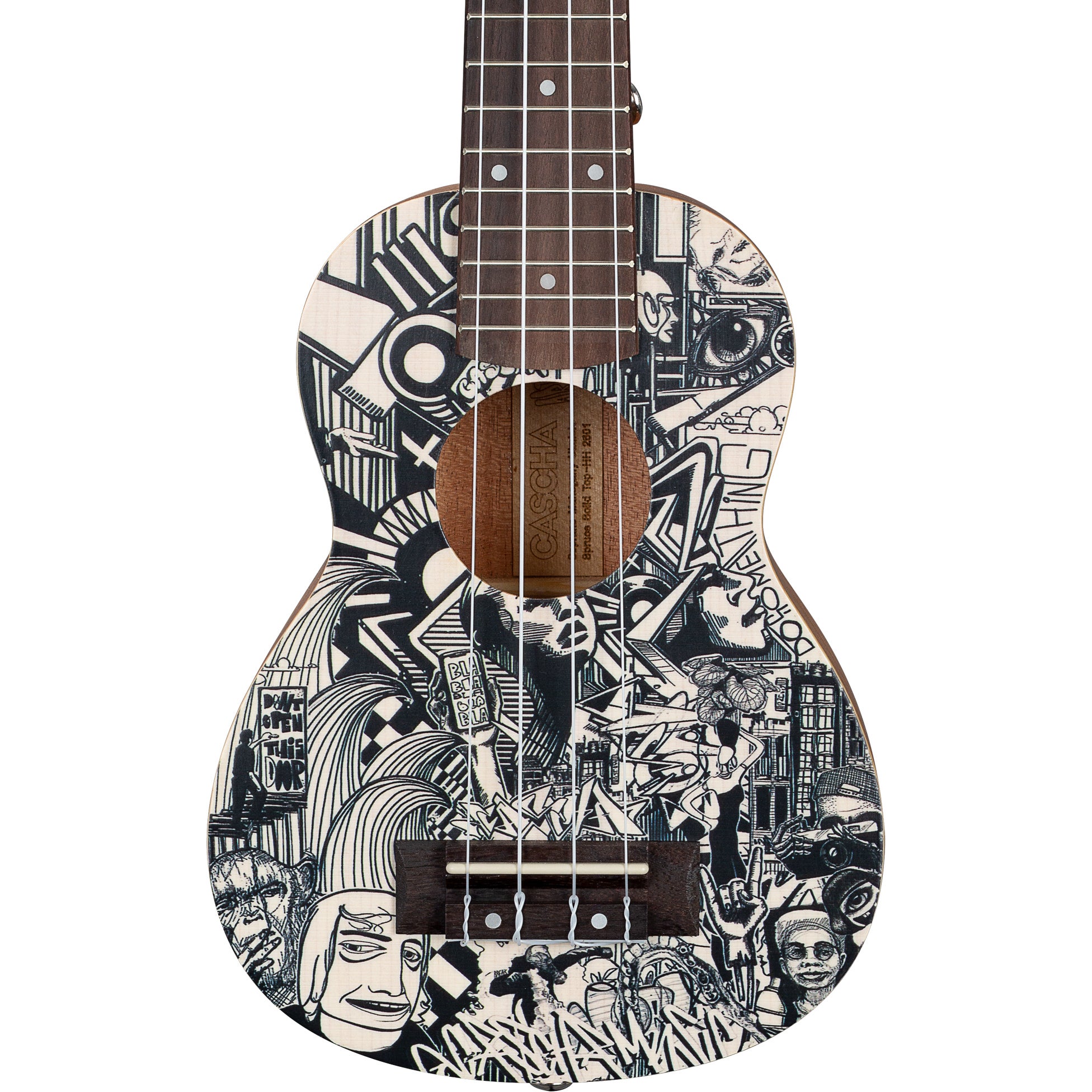Cascha HH 2601 Sopran Art Series Sketch sopraan ukelele set