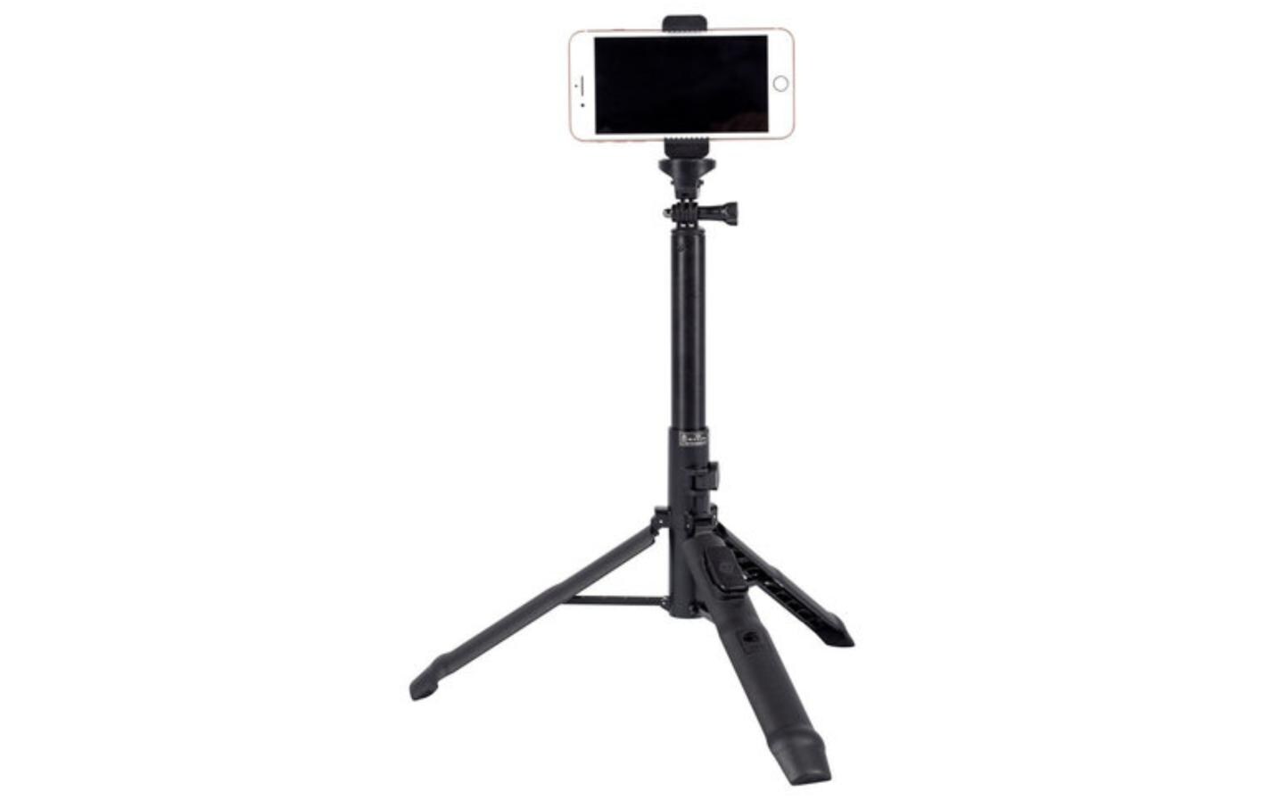 Smartphone-Stativ MS-01K138 cm grosses Stativ, welcher gleichzeitig auch als Selfiestick verwendet werden kann