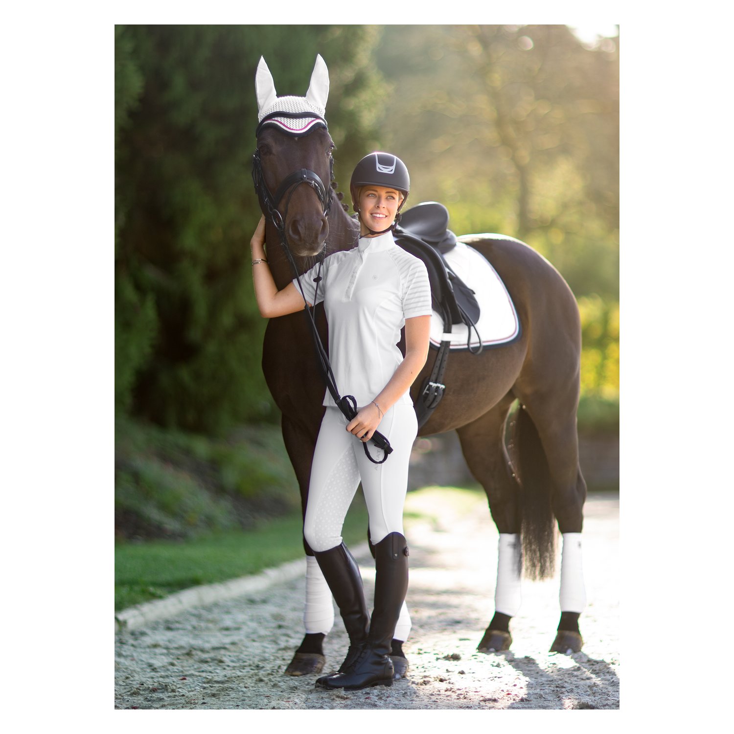 ARIAT Gesäßeinsatz-Reithose Tri Factor Grip  - white