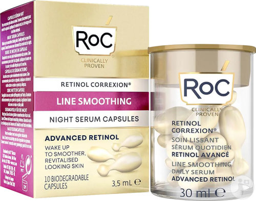 RoC Correxion Soin Lissant Sérum Quotidien Nuit Rétinol Avance 10 Capsules