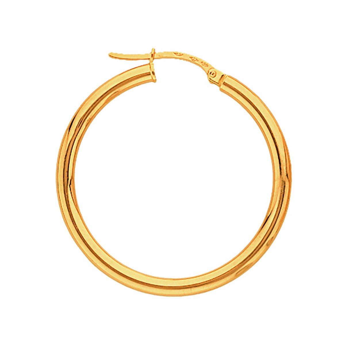 Boucles d'oreilles créoles or jaune 18 carats 30 mm