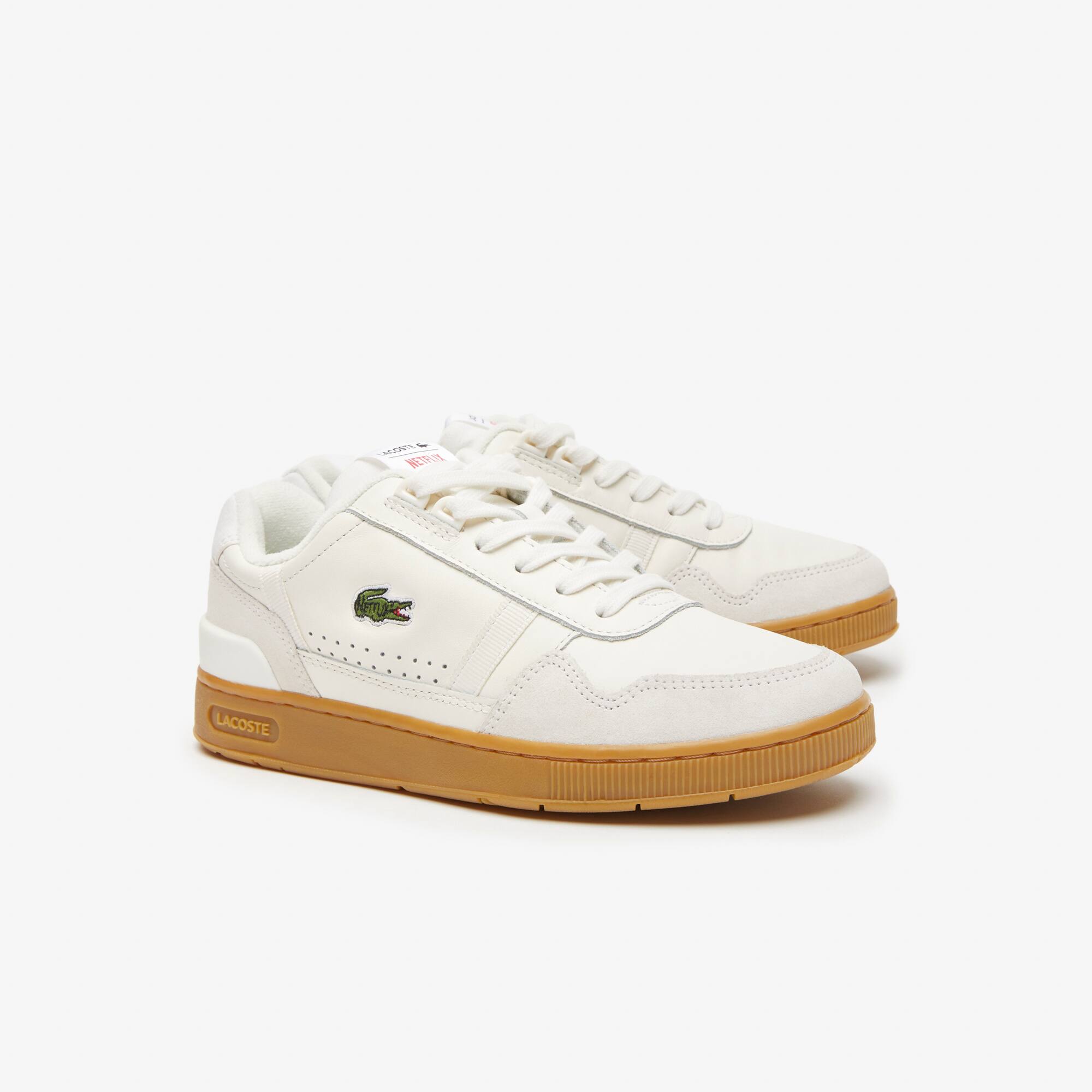 Damen-Sneakers LACOSTE x Netflix T-CLIP aus Leder Sneakers - Weiss - Lacoste - Damen