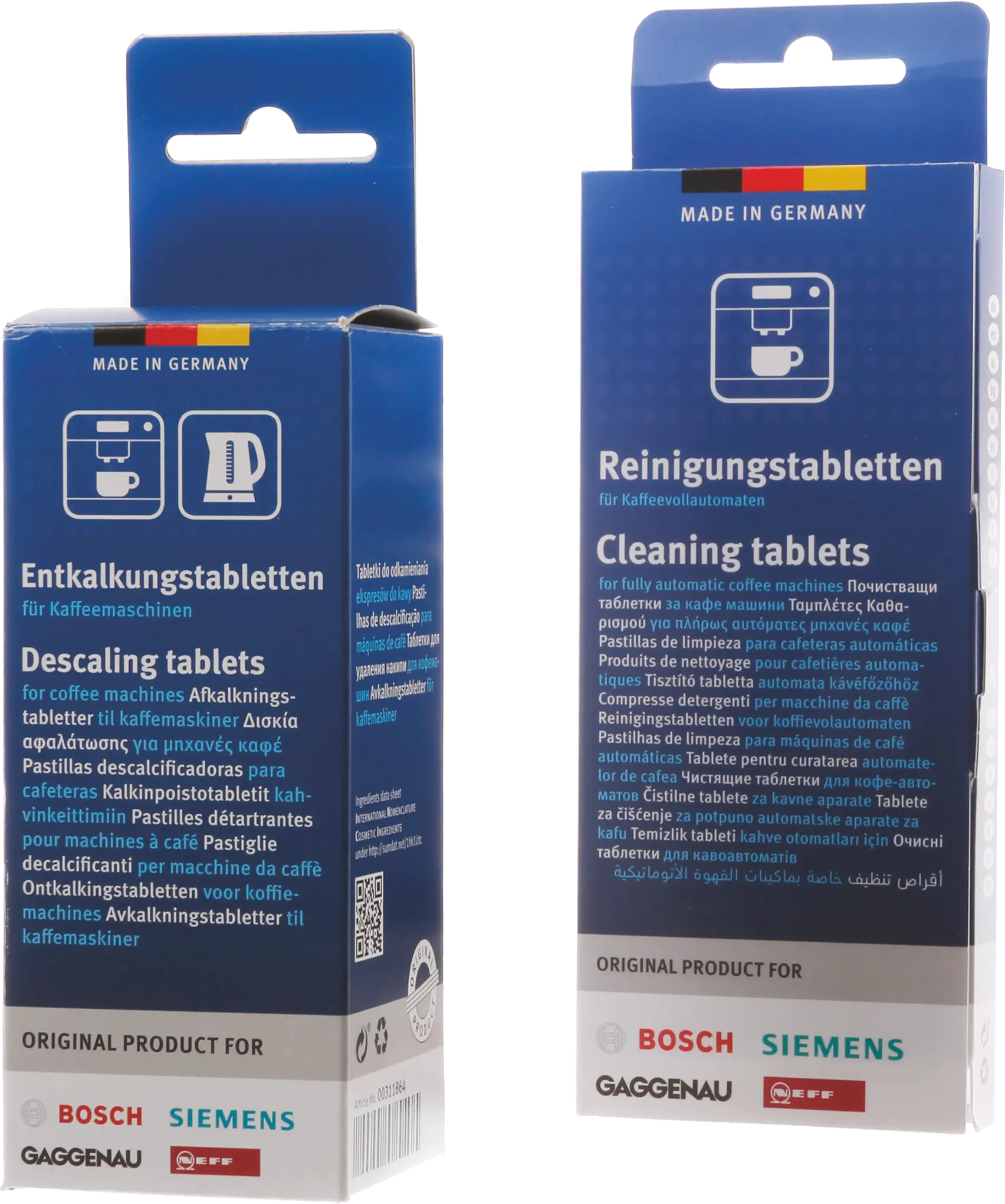 Set bestaande uit reinigings- en ontkalkingstabletten voor volautomatische koffiemachines 00312261