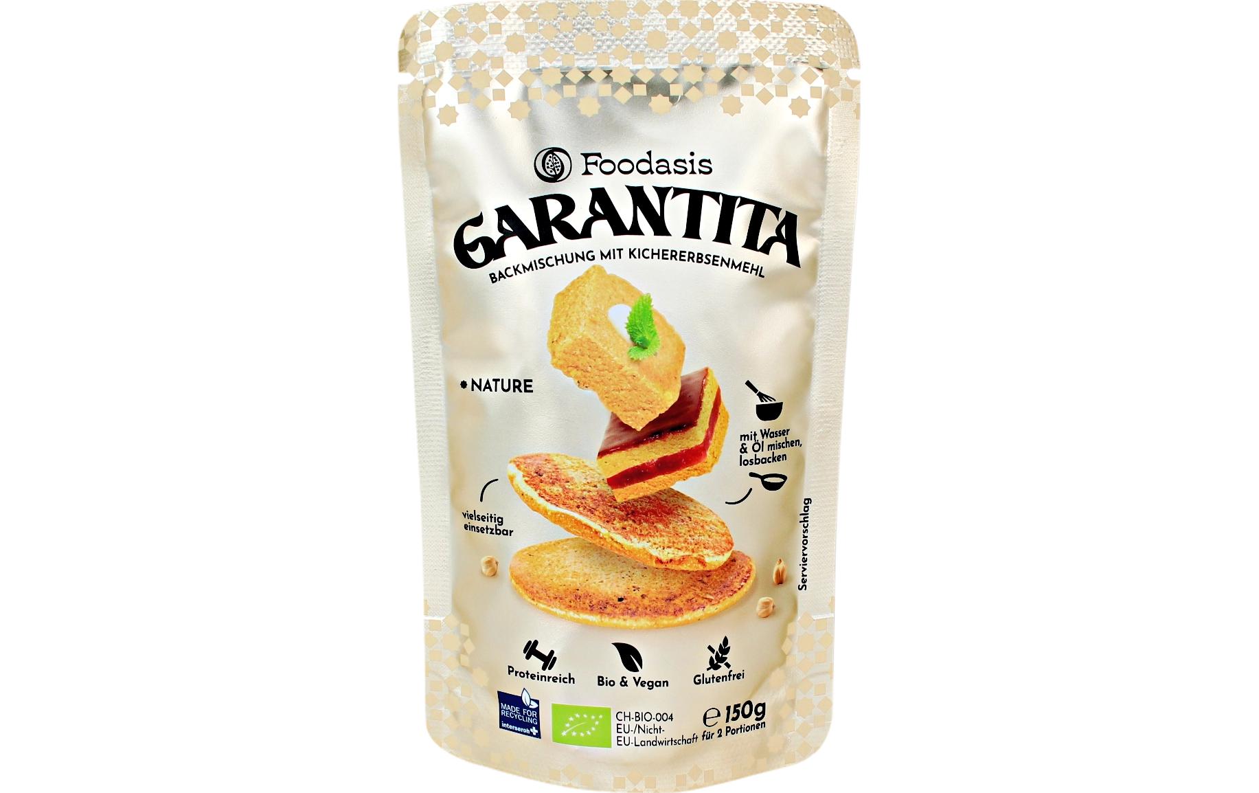 Backmischung Bio Garantita Nature 150 gBackmischung mit Kichererbsenmehl